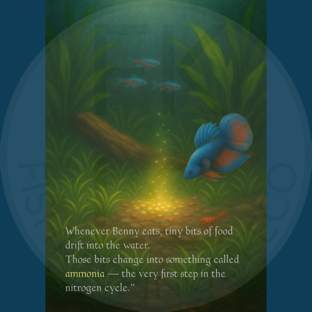 Full interior illustration from Life in Balance showing aquarium ecosystem concepts