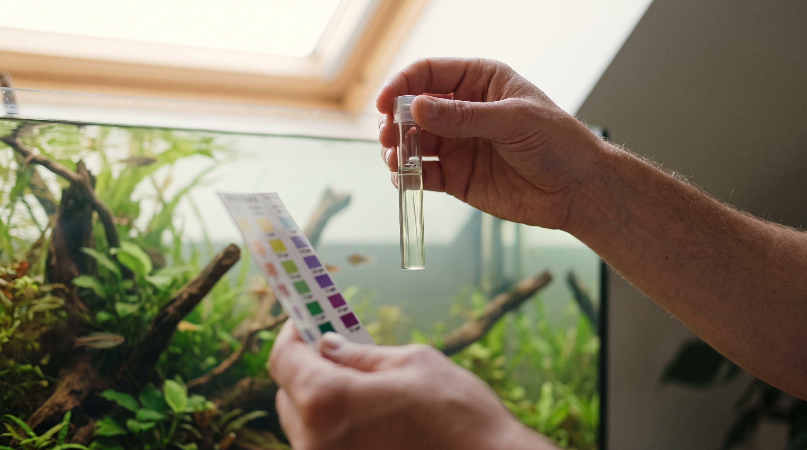 Testing aquarium water for ammonia and nitrite
