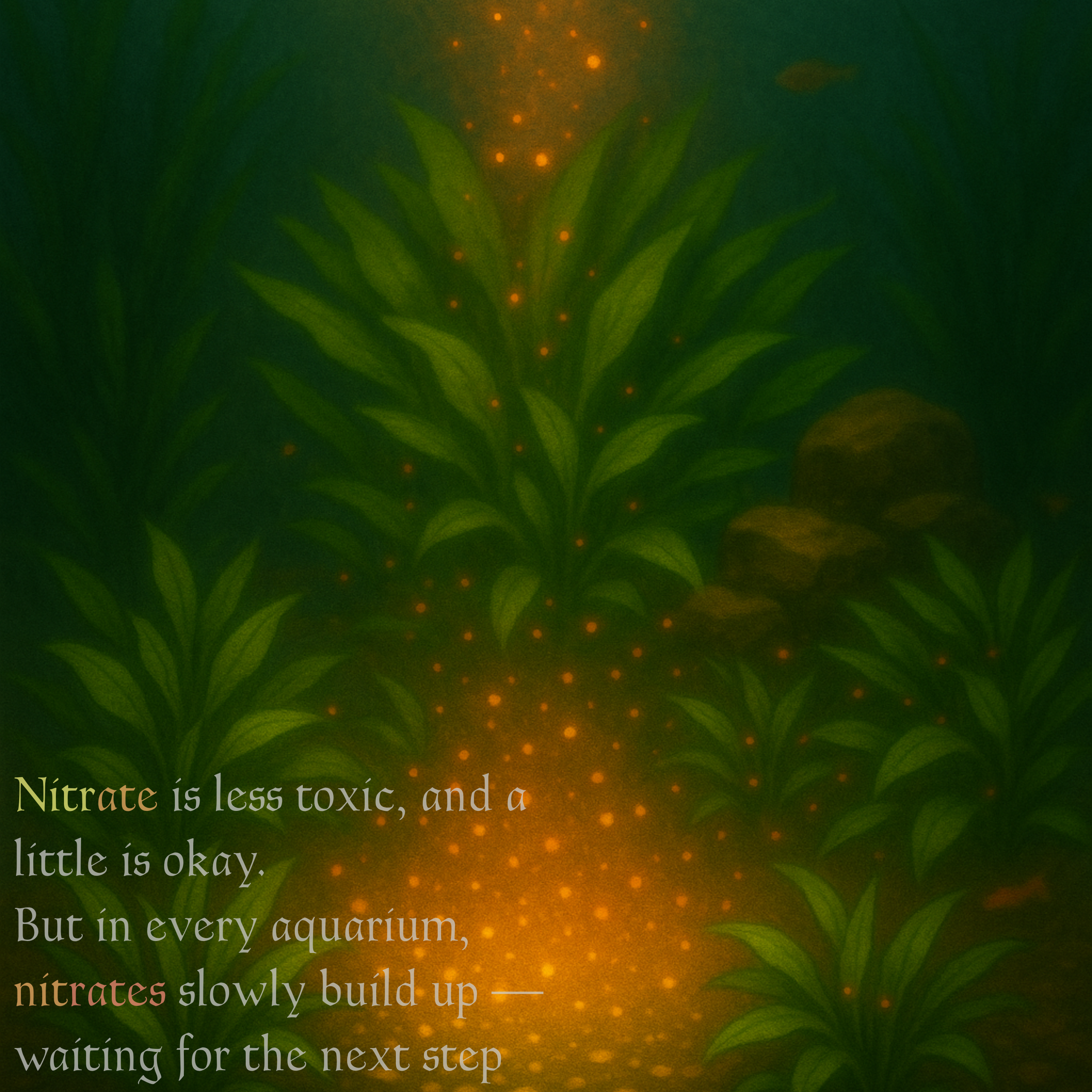 Nitrate build-up feeding aquarium plants